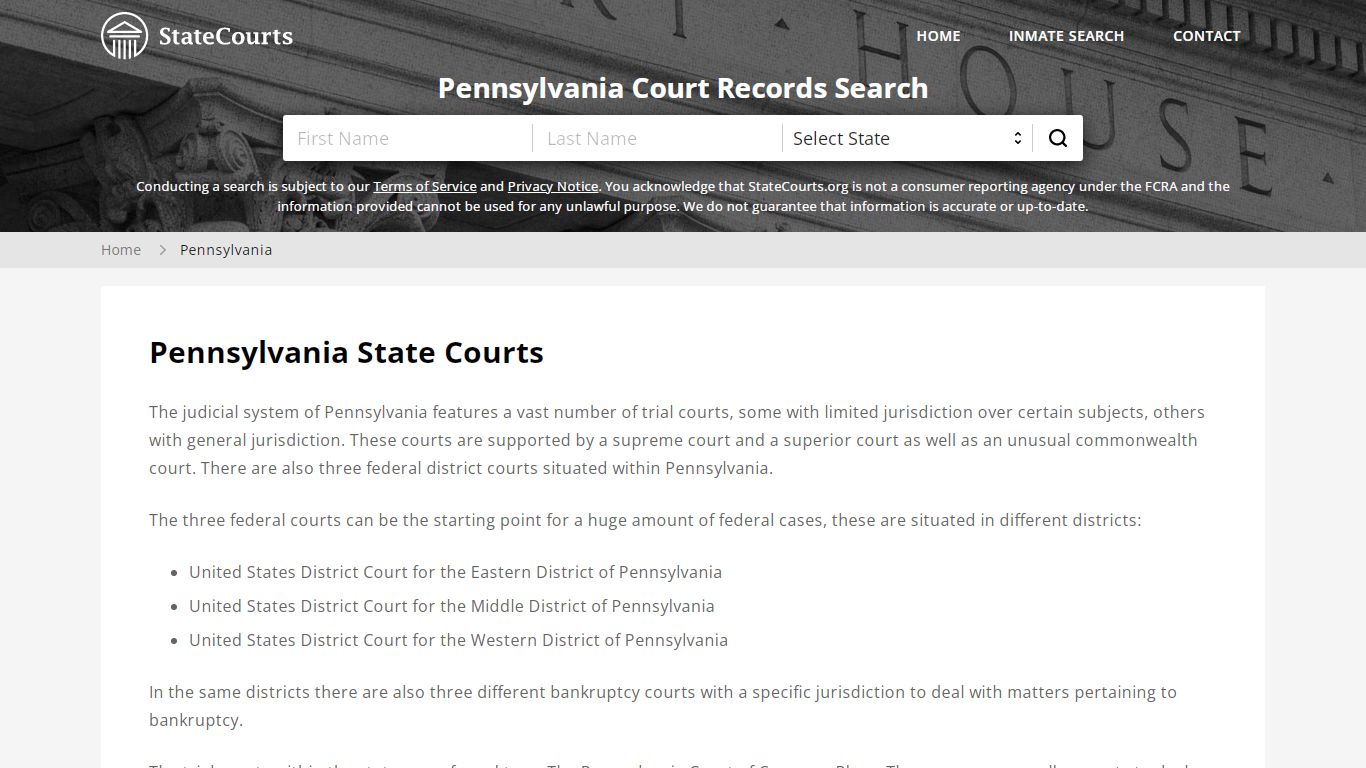 Pennsylvania Court Records - PA State Courts